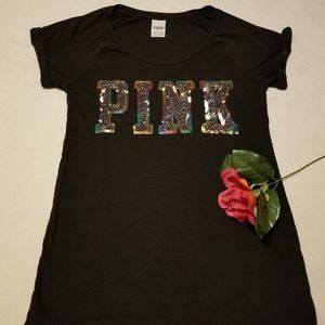 VS PINK Rainbow Bling Tee